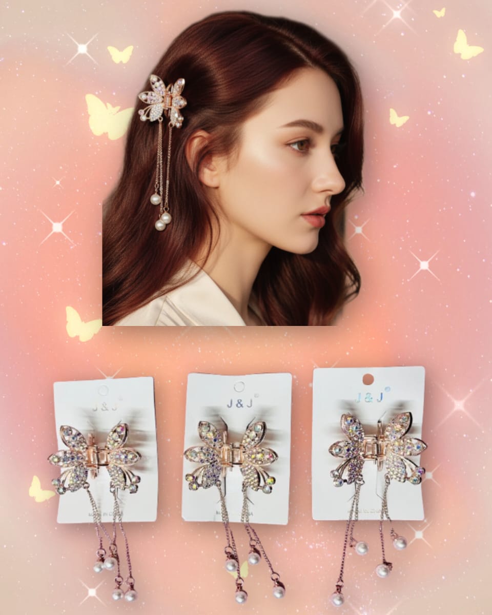 butterfly hair claw clip