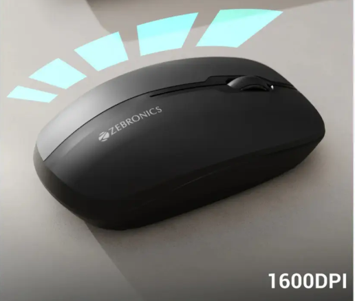 ZEBRONICS NEXA Wireless Ergonomic Optical Mouse with Bluetooth  (2.4GHz Wireless, Black)