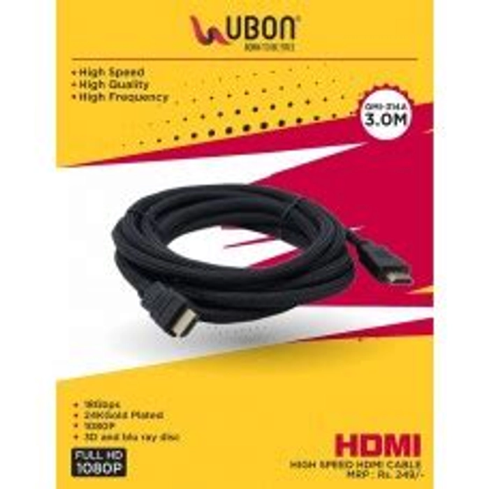 UBON 1.5 Meter 1080P 18GBPS High Speed Braided Nylon HDMI Cable