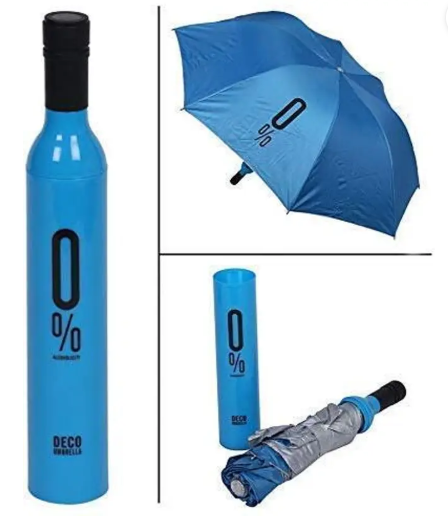 Bottle Umbrella with Plastic Case (Pack of 1)UV & Rain Protection Umbrella  (Multicolor)