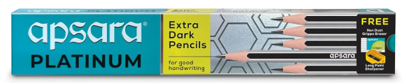 Apsara Platinum Extra Dark Pencils - Pack of 10