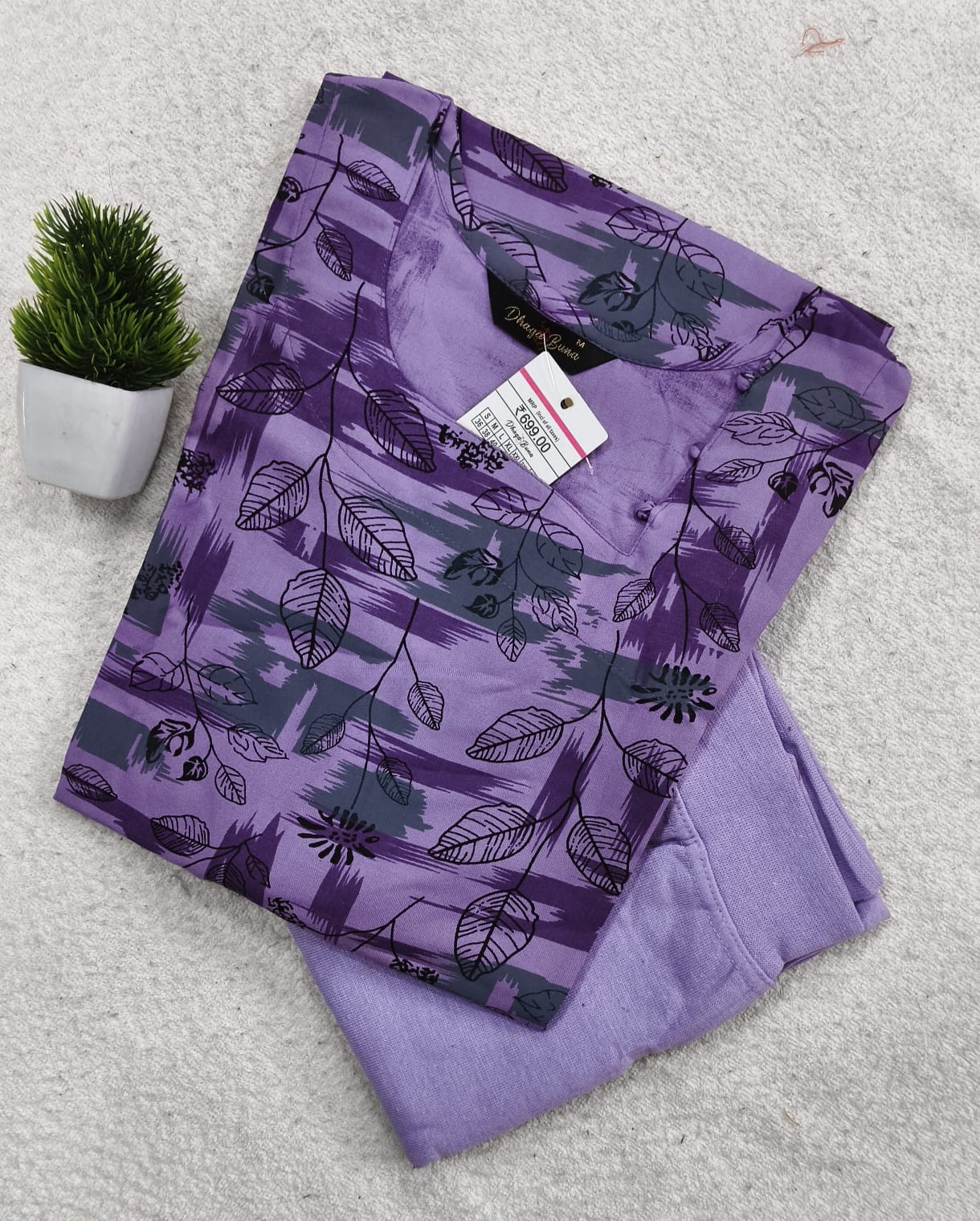 Soft Ryan kurti purple