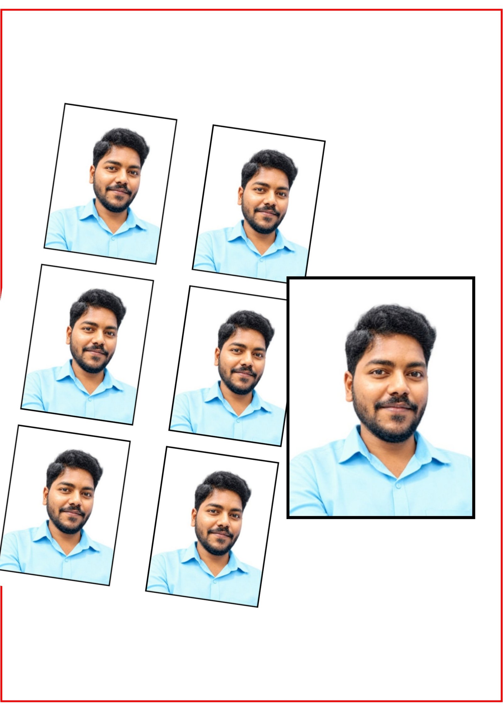 Passport Size Photo Print 6 copy